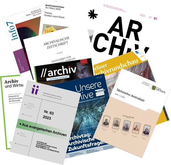 Quelle: Diverse Cover verschiedener archivfachlicher Zeitschriften