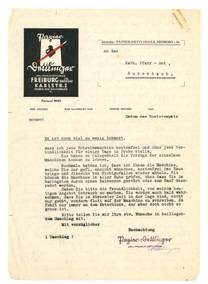 Anschreiben Schreibmaschine der Firma Dettlinger